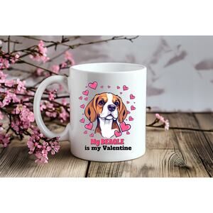 My Beagle is My Valentine Cute Gift Coffee Mug